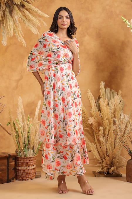 Shop_B'Infinite_Wallflower Aura Flow Gown _Online_at_Aza_Fashions