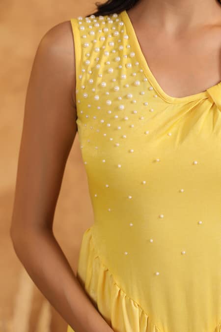 B'Infinite_Sunshine Pearl Midi Dress _at_Aza_Fashions