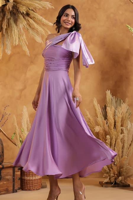 Buy_B'Infinite_Lilac Grace Bow Dress _Online_at_Aza_Fashions