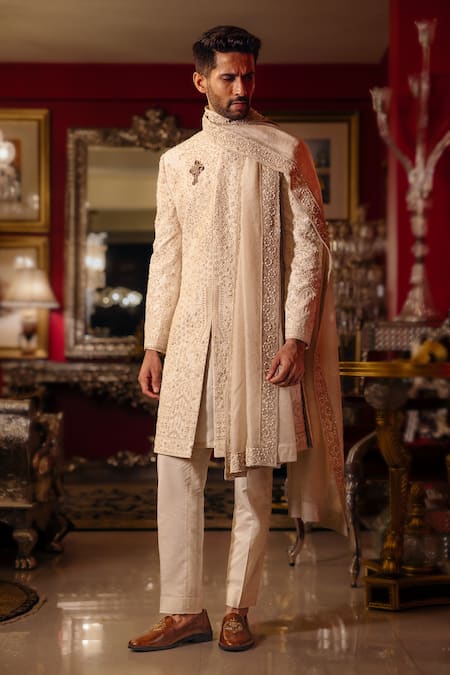 Dolly J Aurenic Metallic Thread Embroidered Sherwani Set