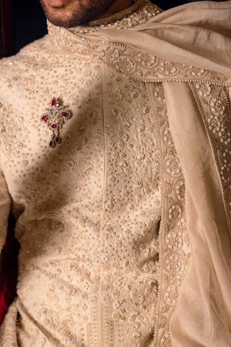 Buy Dolly J Off White Silk, Dupion, Cotton Embroidery, Sequins, Aurenic Jacket Set Online at Aza Fashions Buy_Dolly J_Off White Silk, Dupion, Cotton Embroidery, Sequins, Aurenic Jacket Set _Online_at_Aza_Fashions