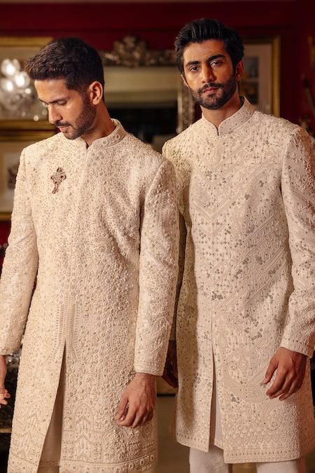 Dolly J Aurenic Metallic Thread Embroidered Jacket Set