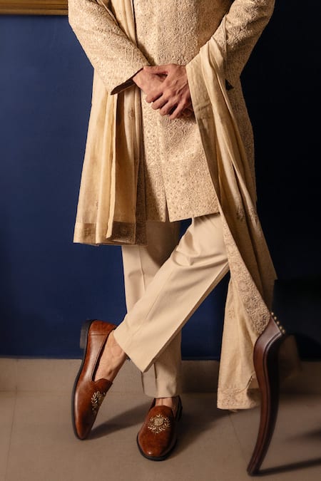 Dolly J Gold Tissue Embroidery Solvarn Jacket Set Online at Aza Fashions Dolly J_Gold Tissue Embroidery Solvarn Jacket Set _Online_at_Aza_Fashions