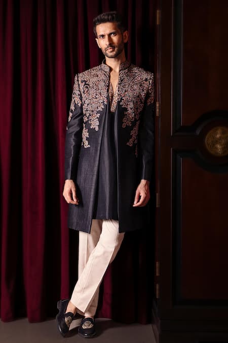 Dolly J Nightroot Embroidered Sherwani Kurta Set 