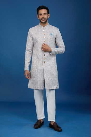 Arihant Rai Sinha Floral Woven Sherwani Set 