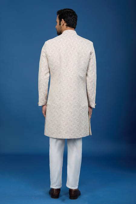 Arihant Rai Sinha Abstract Woven Sherwani Set 