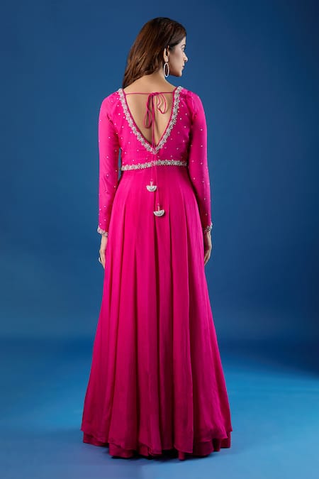 Samyukta Singhania Embroidered Blouse & Skirt Set 