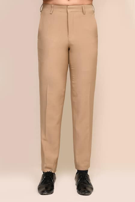 Aryavir Malhotra_Navy Rayon Embroidery Blue Hand Work Jacket And Pant Set _Online_at_Aza_Fashions