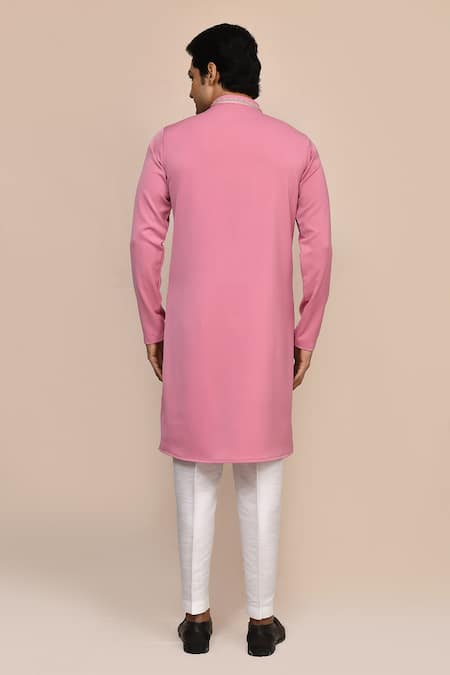 Arihant Rai Sinha Pink Hand Work Kurta & White Pant Set 
