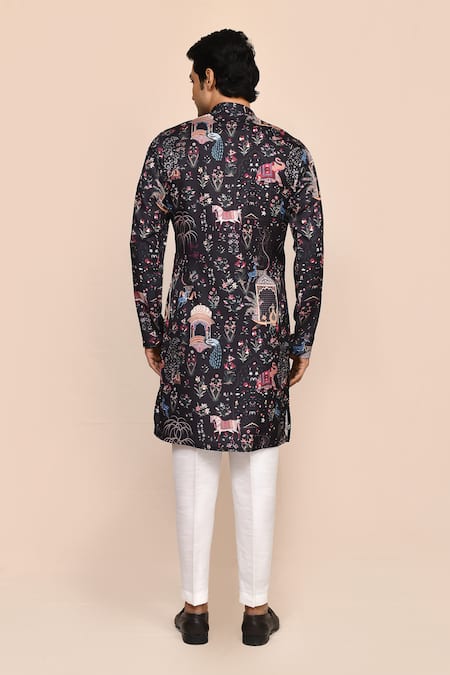 Arihant Rai Sinha Floral Print Kurta & White Pant Set 