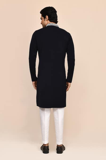 Arihant Rai Sinha Black Hand Work Kurta & White Pant Set 