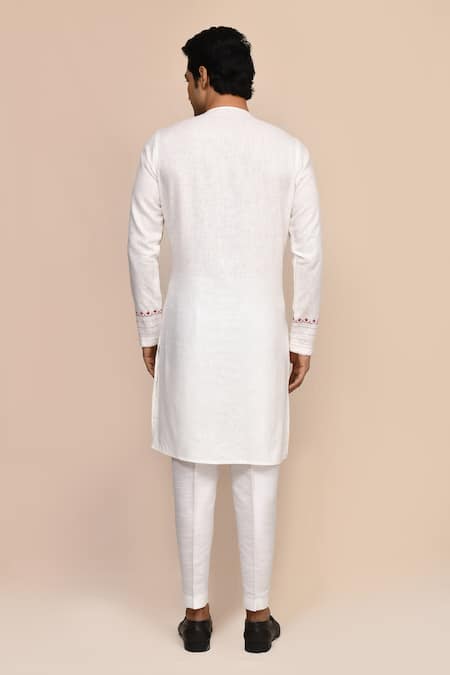 Arihant Rai Sinha Cream Full Hand Work Kurta & Pant Set 
