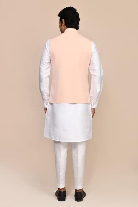 Arihant Rai Sinha Rose Pink Hand Work Bundi Set 