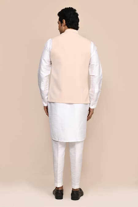 Arihant Rai Sinha Floral Embroidered Bundi Kurta Set 