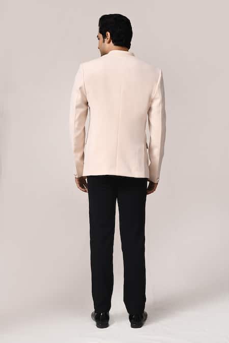 Arihant Rai Sinha Cream Bandhgala & Black Pant Set 