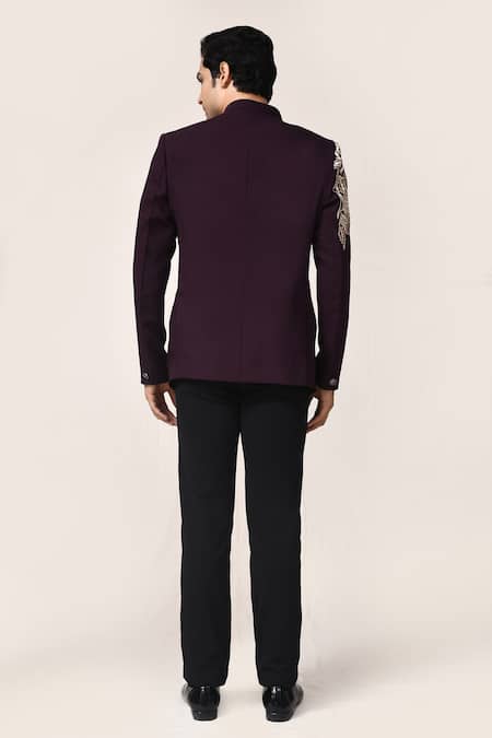 Arihant Rai Sinha Floral Embroidered Bandhgala & Pant Set 