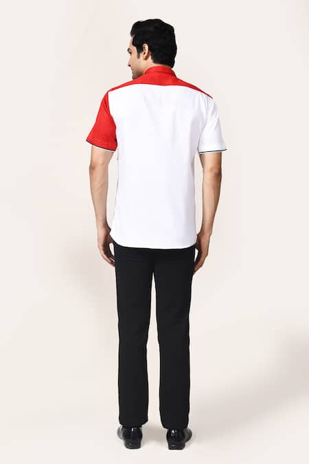 Aryavir Malhotra Multicolour Plain Cotton Shirt 