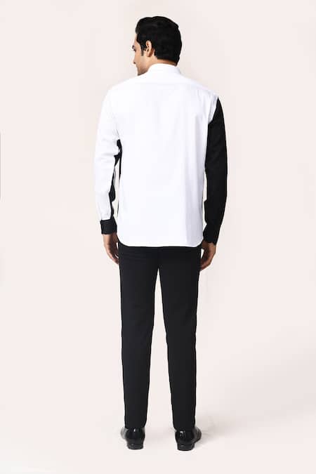 Aryavir Malhotra Color Block Giza Cotton Shirt 