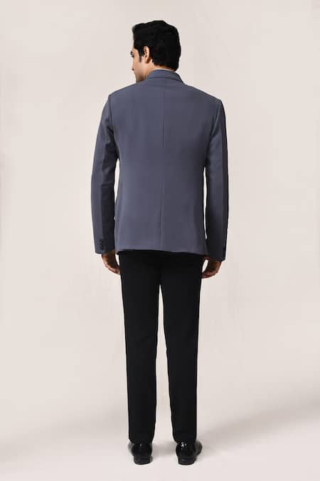 Aryavir Malhotra Grey Embroidered Suit Set 