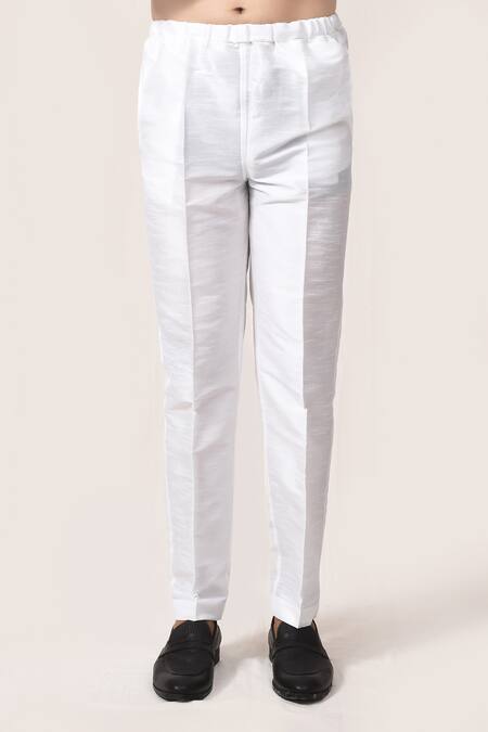 Buy_Arihant Rai Sinha_Off White Rayon, Satin Embroidery Hand Bundi Set _Online_at_Aza_Fashions