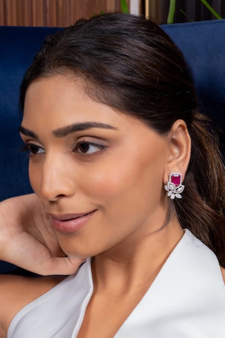 Ananta Jewels Petals & Rubies Studs 