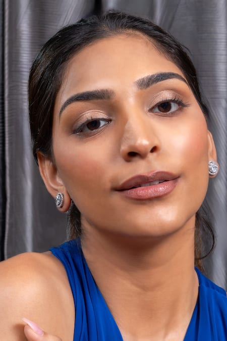 Ananta Jewels Halo Solitaire Studs 