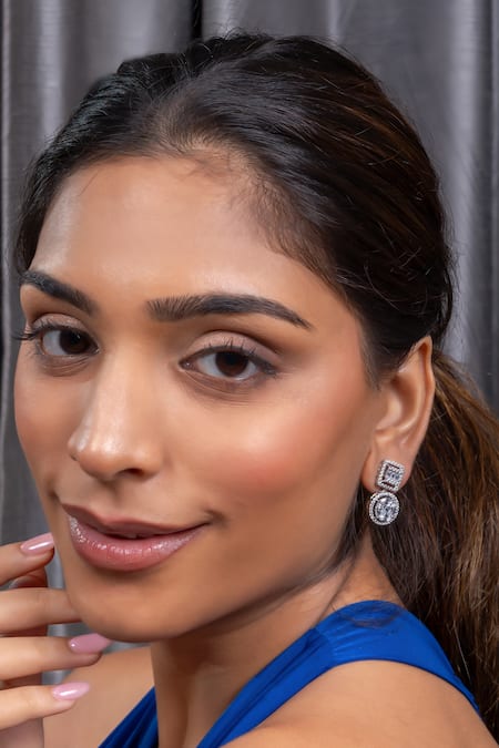 Ananta Jewels Twin Halo Solitaire Earrings 