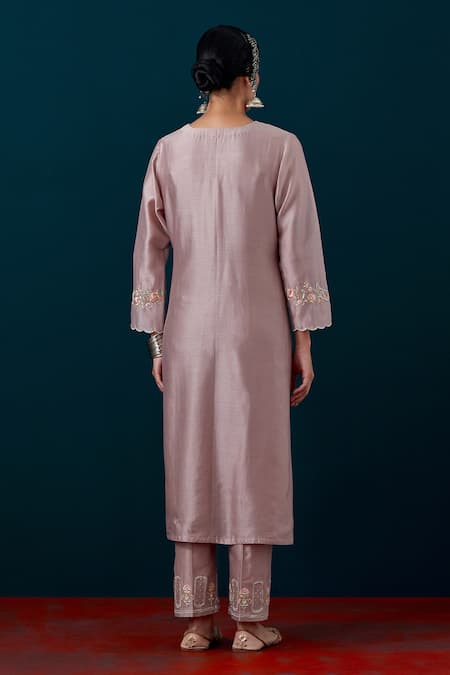 Shop Anantaa By Roohi Moon Embroidered Kurta & Pant Set at Aza Fashions Shop_Anantaa By Roohi_Moon Embroidered Kurta & Pant Set _at_Aza_Fashions