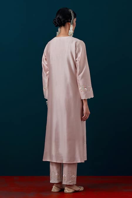 Shop Anantaa By Roohi Floral Buds Embroidered Kurta With Pant at Aza Fashions Shop_Anantaa By Roohi_Floral Buds Embroidered Kurta With Pant _at_Aza_Fashions