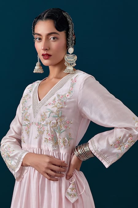 Anantaa By Roohi Yoke Embroidered Anarkali With Pant Online at Aza Fashions Anantaa By Roohi_Yoke Embroidered Anarkali With Pant _Online_at_Aza_Fashions