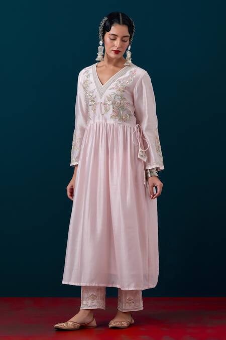 Buy Anantaa By Roohi Yoke Embroidered Anarkali With Pant Buy_Anantaa By Roohi_Yoke Embroidered Anarkali With Pant