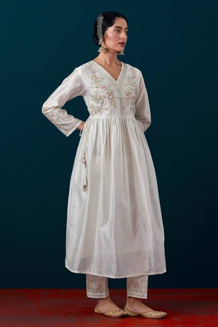 Anantaa By Roohi Embroidered Gathered Anarkali With Pant Online at Aza Fashions Anantaa By Roohi_Embroidered Gathered Anarkali With Pant _Online_at_Aza_Fashions