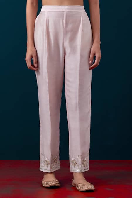 Buy Anantaa By Roohi Flower Embroidered Kurta With Pant Online at Aza Fashions Buy_Anantaa By Roohi_Flower Embroidered Kurta With Pant _Online_at_Aza_Fashions