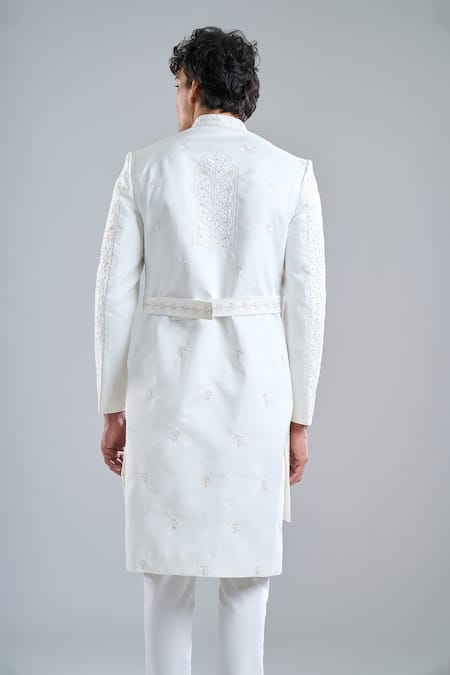 Arihant Rai Sinha Floral Embroidered Sherwani Pant Set 