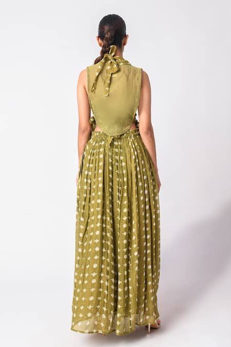 JAYATI GOENKA Printed Skirt Set With Overlay 