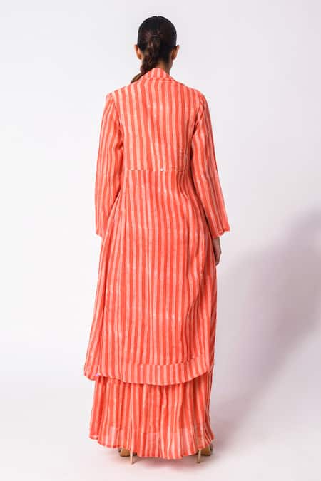 JAYATI GOENKA Chanderi Silk Printed Kurta Palazzo Set 