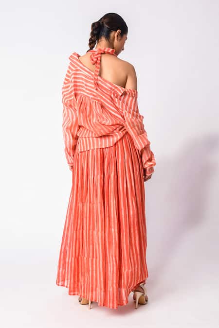 JAYATI GOENKA Linear Print Kurta Skirt Set 