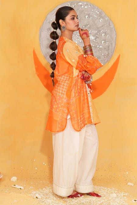 Shop_Jyoti Bansal_Geometric Print Kurta With Salwar _Online_at_Aza_Fashions