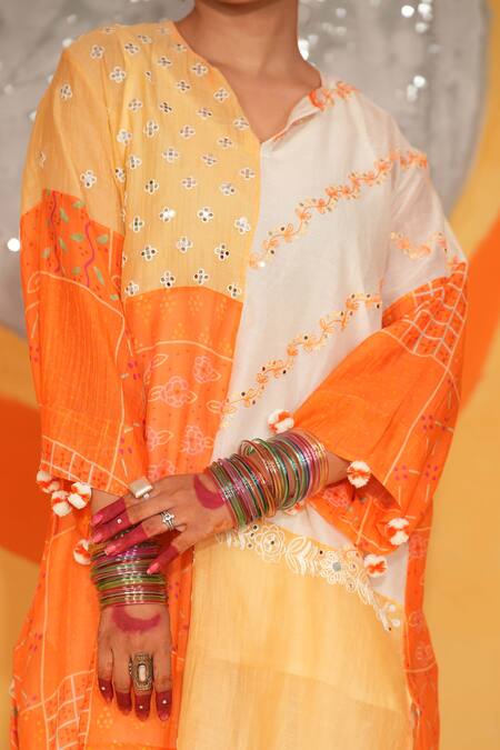 Buy_Jyoti Bansal_Geometric Print Kurta With Salwar 