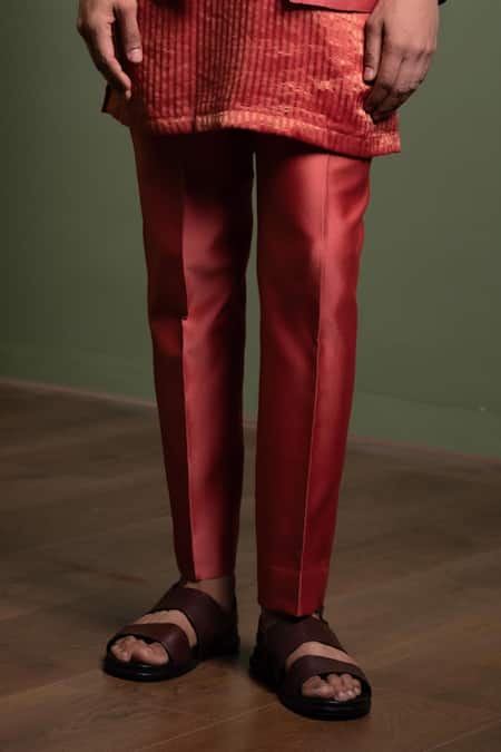 Kaaj Button_Lightening Applique Bundi Kurta Set _Online_at_Aza_Fashions