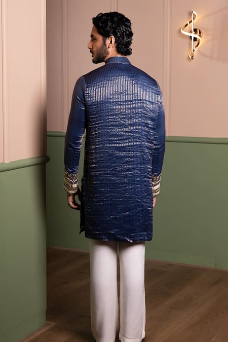 Kaaj Button Bajirao Mirror Work Kurta Set 