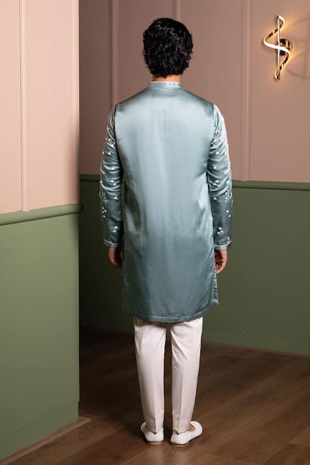 Kaaj Button Warli Embroidered Kurta Set 