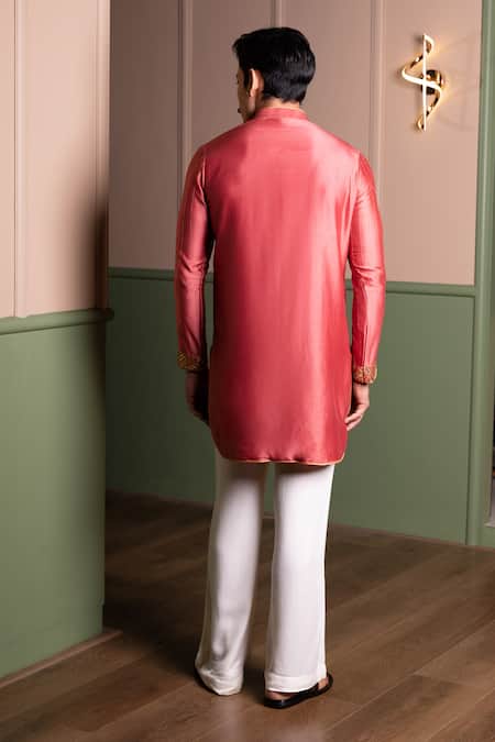 Kaaj Button Gold Dust Kurta Set 