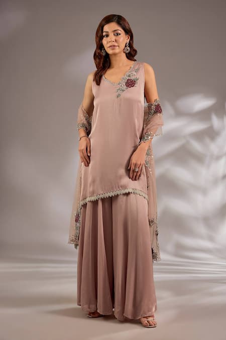 Studio A Satin Organza Kurta Sharara Set 