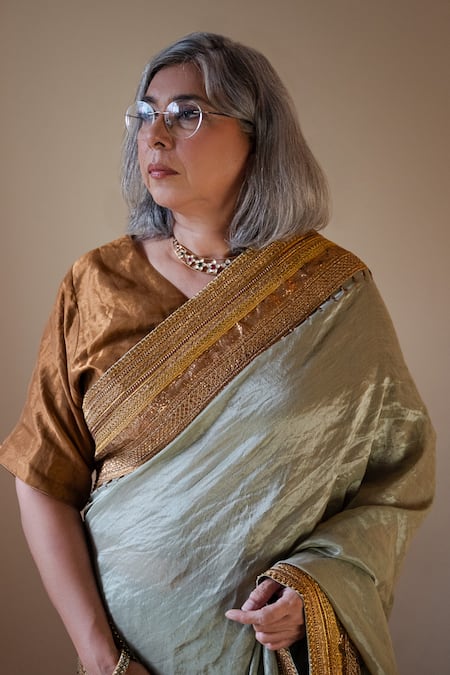 Shorshe Clothing_Bandi Textured Blouse _Online_at_Aza_Fashions