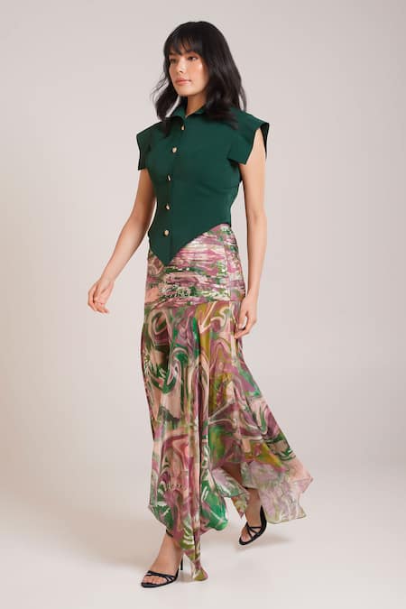 Advait_Ira Printed Skirt Set _Online_at_Aza_Fashions