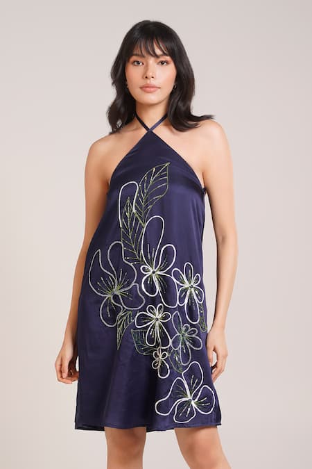 Shop_Advait_Ren Embroidered Dress _Online_at_Aza_Fashions