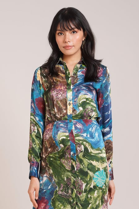 Advait Gaia Printed Shirt Dress 
