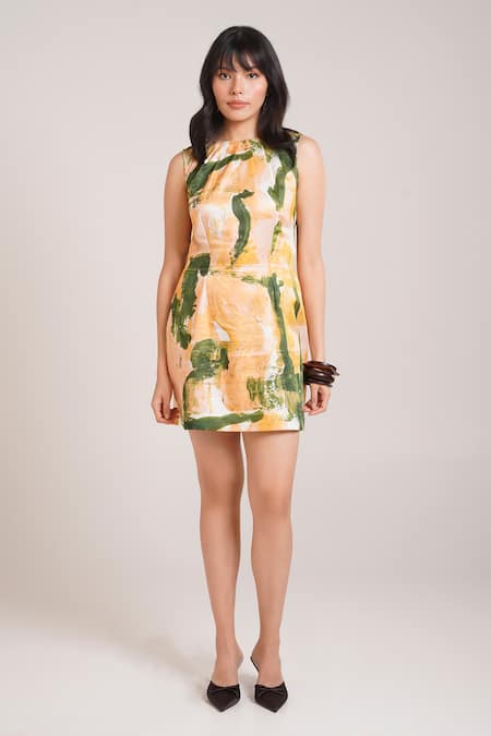 Advait Ceri Cotton Satin Short Dress