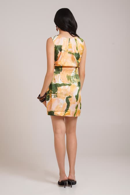 Advait Ceri Cotton Satin Short Dress 